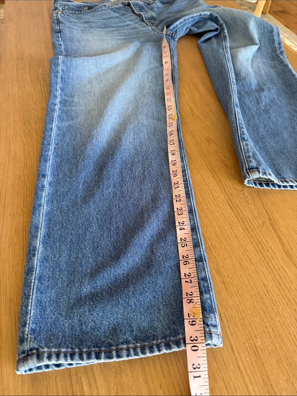 Madewell low slung Straight Leg Jeans in Medium Blue Wash 29 - Picture 11 of 12
